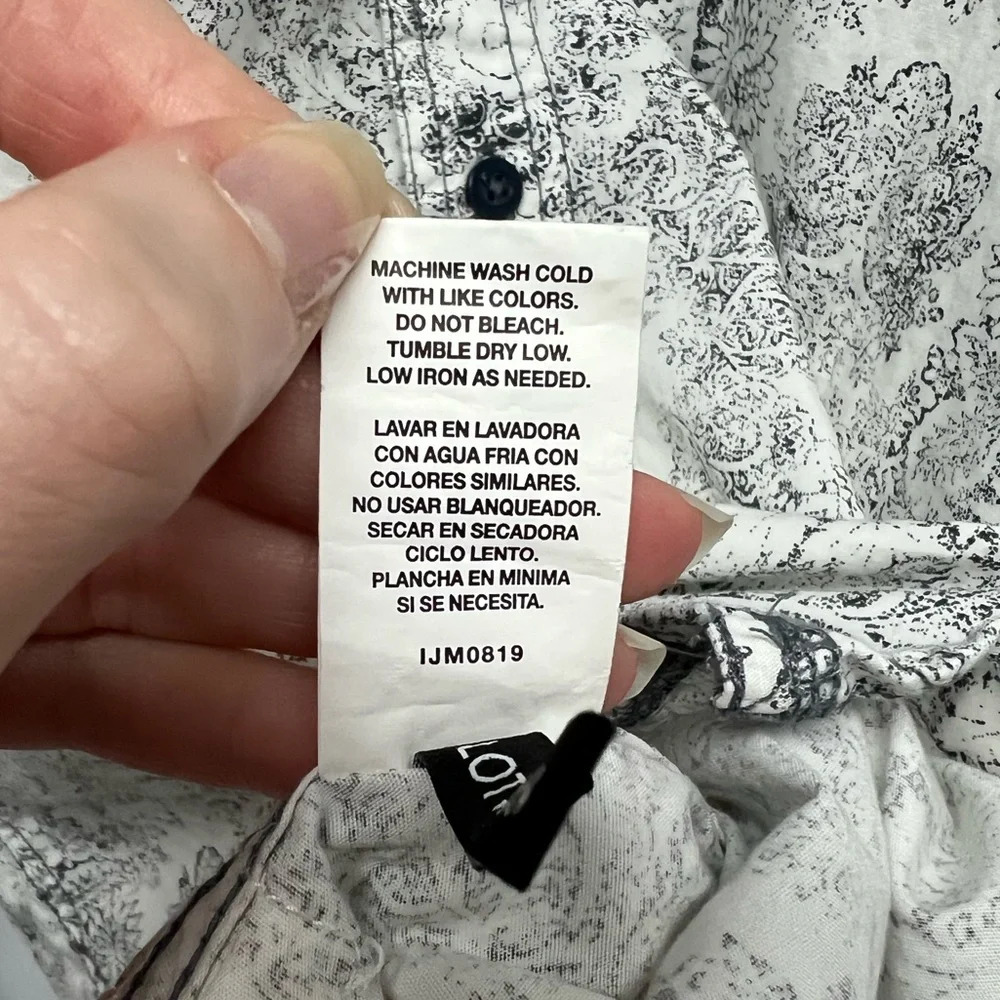 I Jeans By Buffalo Floral & Medallion Print Button Down Shirt - Size Large - Picture 7 of 11